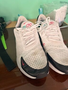 Nike Air Max White and Black Athletic Sneakers
